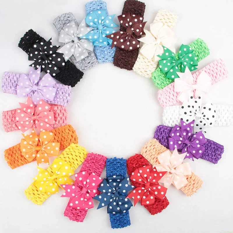 Bébé fille bandeau infantile cheveux accessoires bande arcs chapeaux Dot nouveau-né enfants cadeau tout-petits ruban nouveau-né tissu nœud papillon