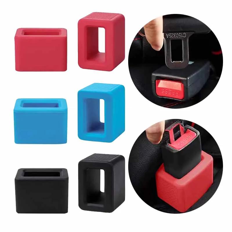 Dispositif vertical de verrouillage de ceinture de sécurité de voiture, 1 pièce, support de fente pour carte, boucle en Silicone, couvercle de protection, support de ceinture, accessoires de voiture