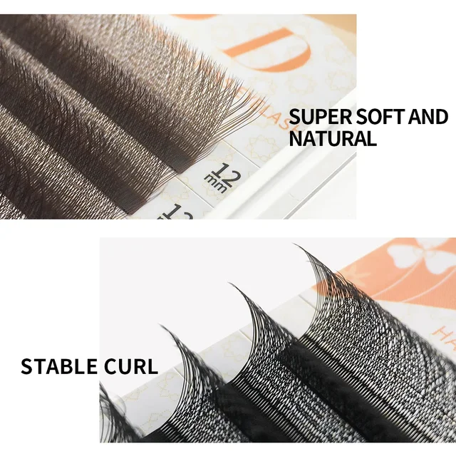 GAHAMACA W cils L LU 3D préfabriqués Volume ventilateurs Extension de cils fournitures naturel Faux vison cils individuels – Image 3