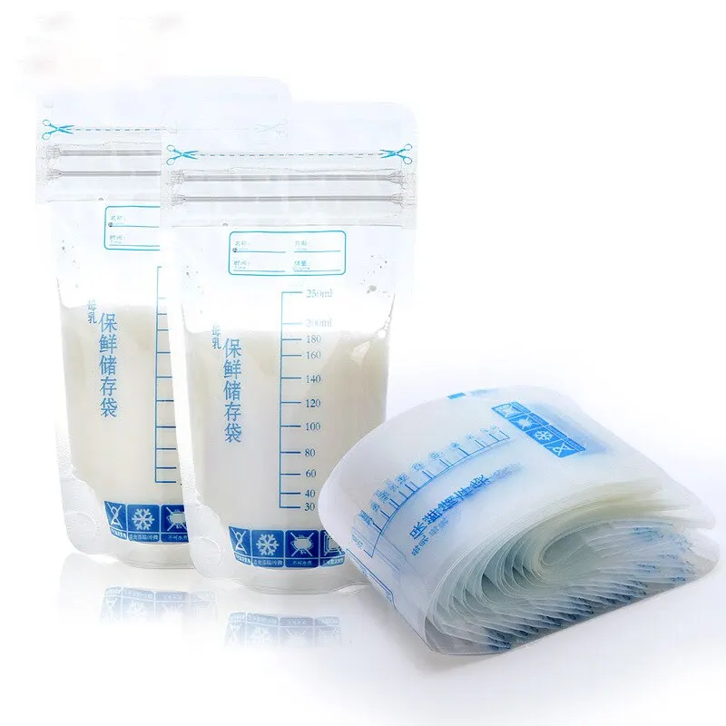 Sac de Conservation du Lait Maternel Autonome, Stockage des citrouille pour Bébés, Nombreux Sacs de Congélation du Lait, Sans Fuite, Sûr, Rajeunissement, Sans BPA, 30 Pièces, 250ml