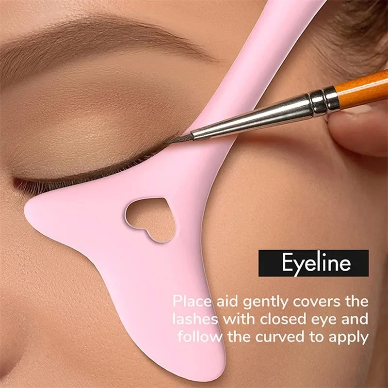 Pochoir Eyeliner multifonctionnel en Silicone, pointes d'ailes, aide au dessin, rouge à lèvres, aide à porter, outils de maquillage réutilisables, vente en gros