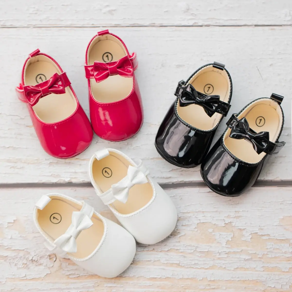 MRovior-Chaussures à nœud papillon pour bébé fille, souliers pour enfant, nouveau-né, princesse, robe, PU, semelle souple, premiers pas, CPull