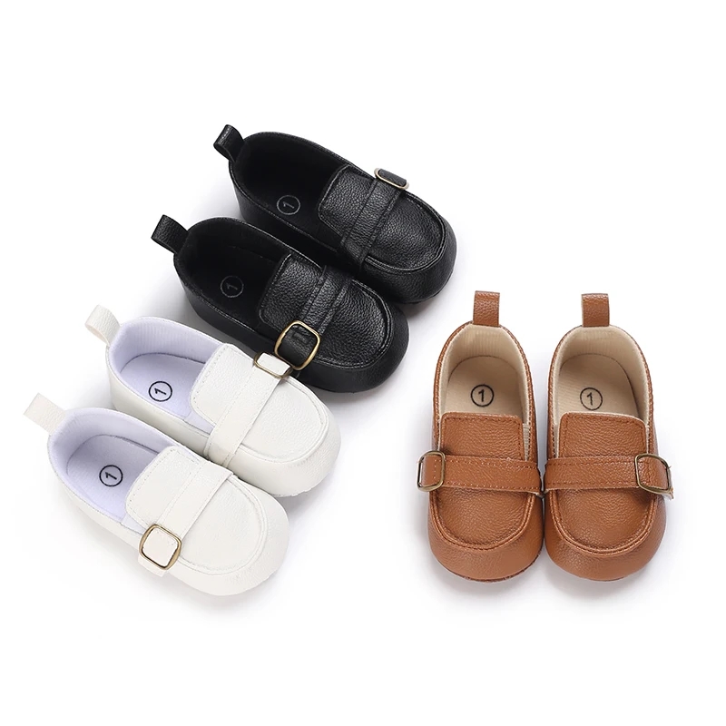 Nouveau bébé garçon fille chaussures garçon petites chaussures en cuir enfant en bas âge semelle souple anti-dérapant premiers marcheurs infantile nouveau-né berceau chaussures mocassins
