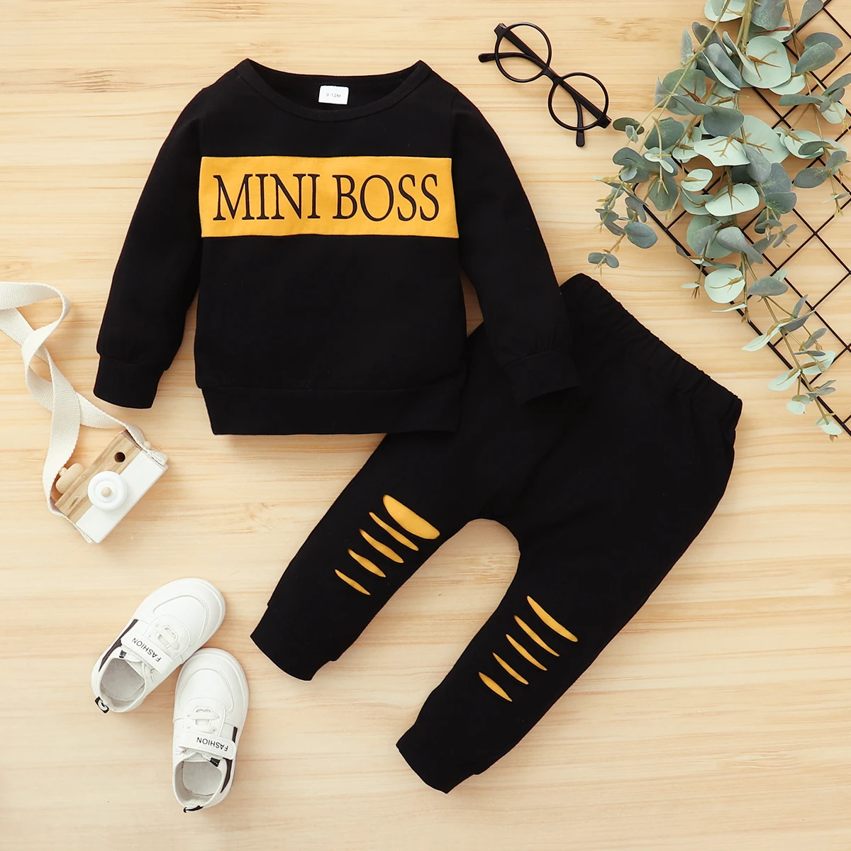 Costume pour nouveau-né garçon de 0 à 2 ans, 2 pièces, vêtements imprimés, T-shirt à manches longues + pantalon Long, ensemble de Sport décontracté, tenue de printemps