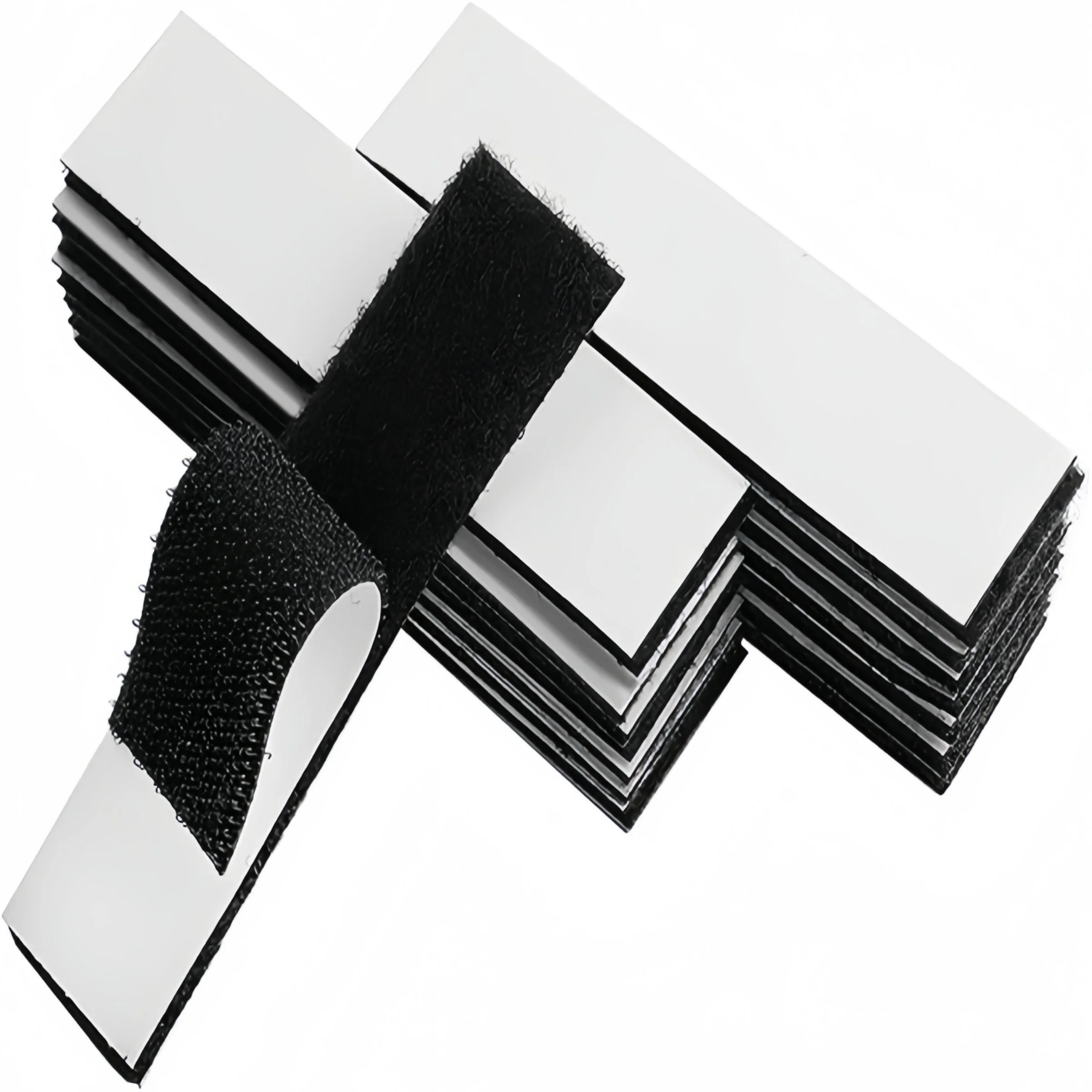 1x4 inch or 2x4 inch； Hook and Loop Strips with Adhesive - 15 Sets, Strong Back Adhesive Fasten Mounting