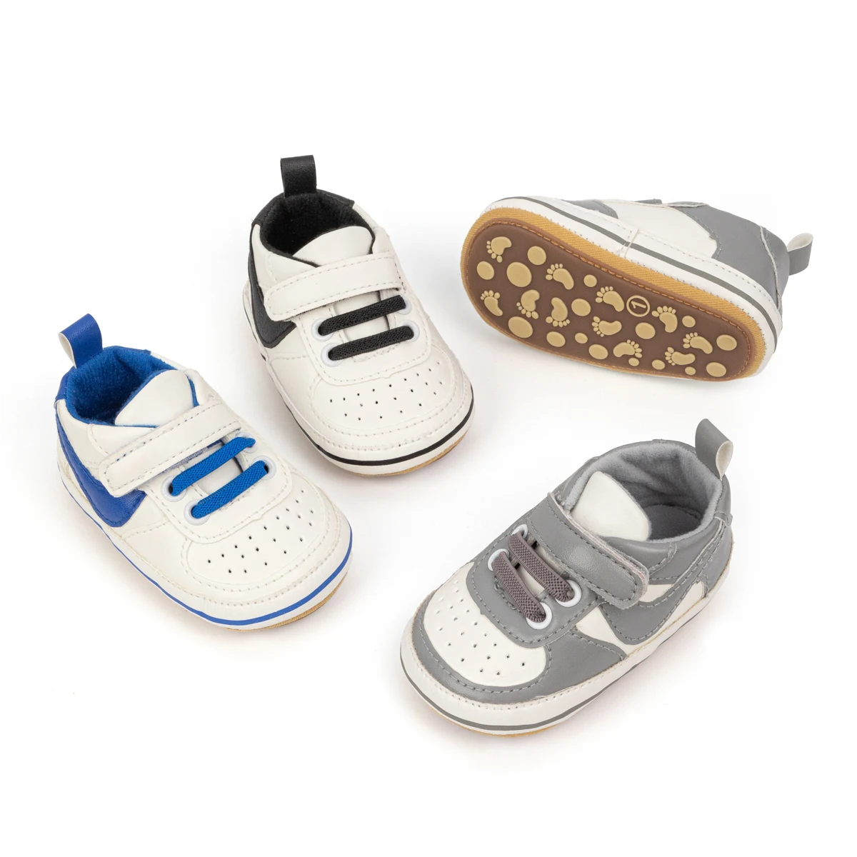 Chaussures de sport décontractées polyvalentes pour bébés, caoutchouc anti-alde, ne tombe pas du talon, semelle souple, chaussures pour tout-petits, mode classique