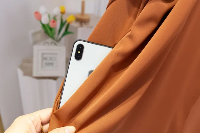 Abaya-Robe maxi à manches longues pour femmes, caftan musulman avec broderie papillon – Image 6