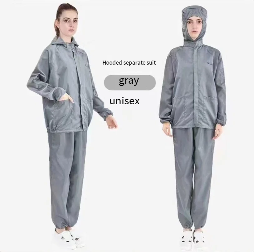Split Type Work ClothesUnisex Reusable Anti-Static Safety Clothing With Pockets Dust-Proof Clean Paint Materials Isolation Split