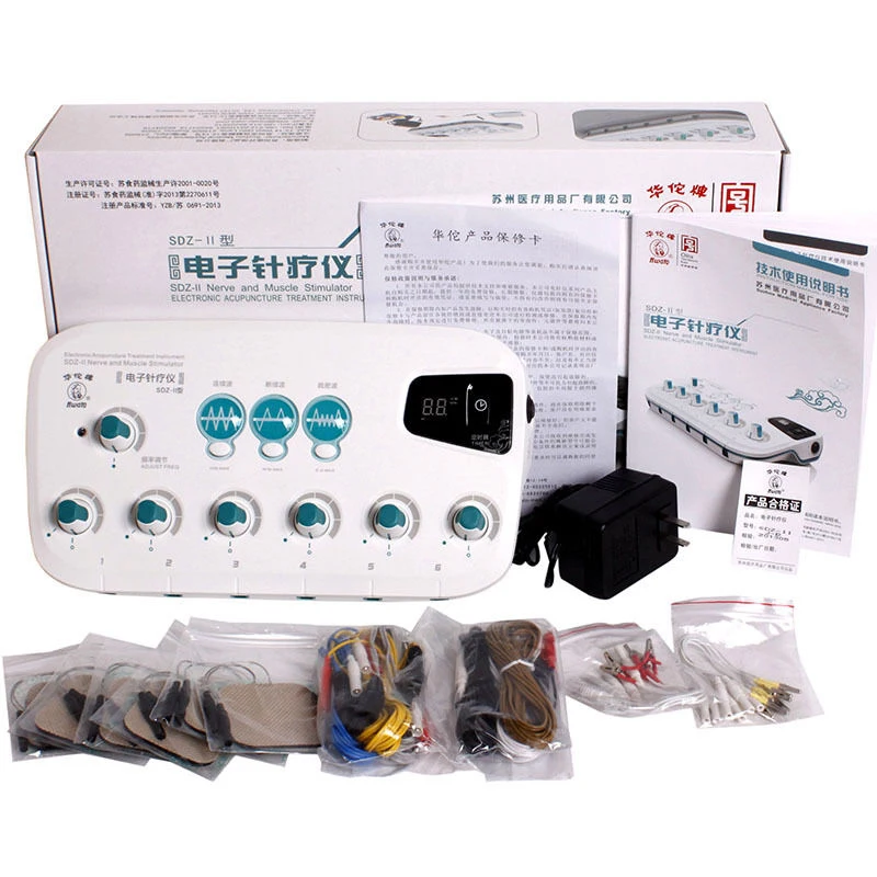 6 canaux électrique Hwato SDZ II basse fréquence électro stimulateur d'acupuncture traitement d'aiguille d'acupuncture pour les nerfs et les muscles