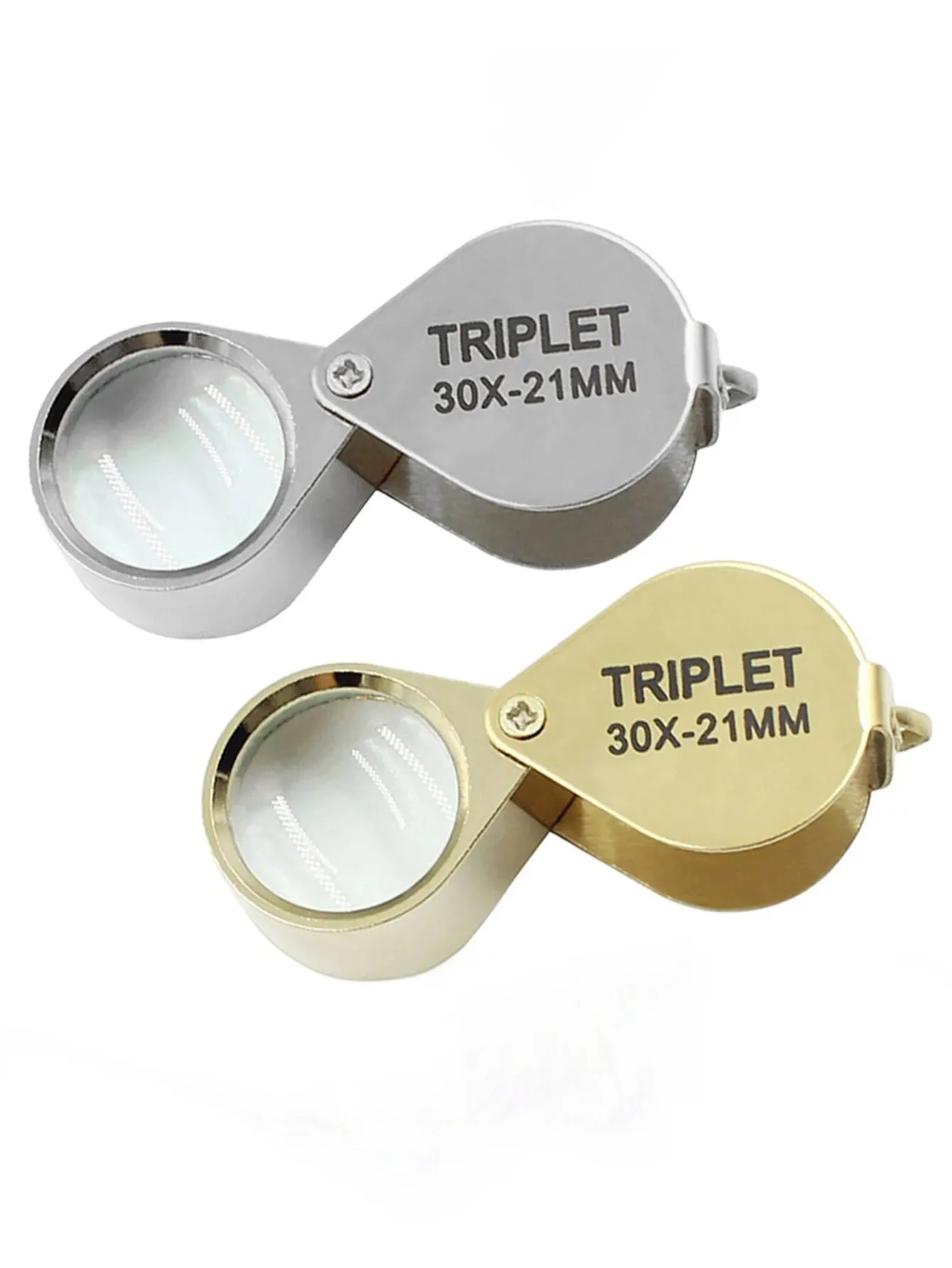 Loupe de poche Loupe de bijoux Loupe pliable diamant Lupa triplet bijoutiers oeil verre outil Loupe de lecture