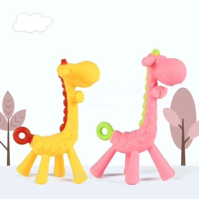 Anneau de dentition en Silicone pour bébé, sans BPA, girafe, souris, soulagement de la douleur, anneau de dentition sensoriel pour enfants, apprentissage précoce – Image 4