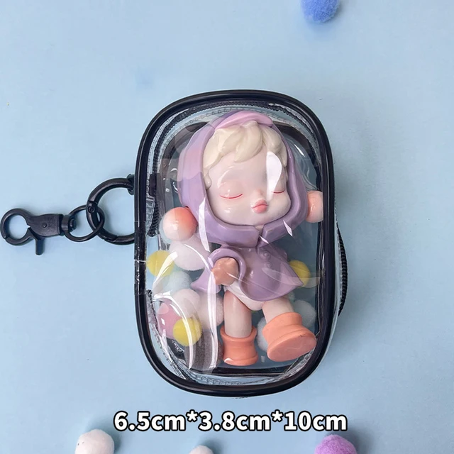 1 pièces mignon dessin animé poupée sac de rangement porte-clés PVC Transparent boîte mystère épaissir portefeuille fille enfants Kawaii jouet poupée cadeau sac – Image 5