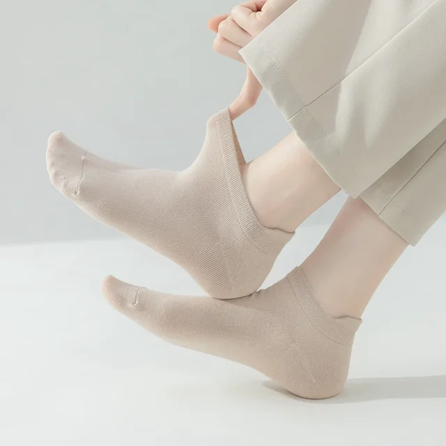 Chaussettes de sport en maille fine pour femme, chaussettes de rinçage coupe basse, chaussettes anti-brûlure, chaussettes sans spectacle, macaron, bonbons, document d'été, haute qualité, 5 paires – Image 5
