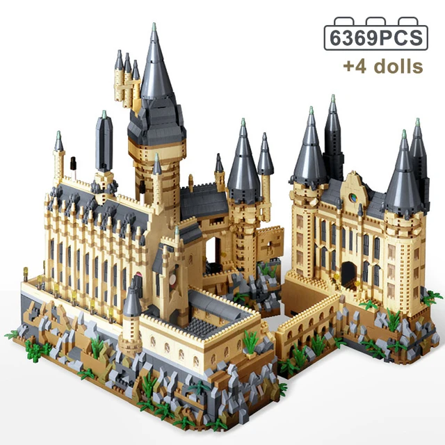 Décennie s de construction de modèle de palais d'architecture scolaire, série de château magique médiéval créatif, jouets d'assemblage pour enfants, ville de micro-briques, cadeaux – Image 2