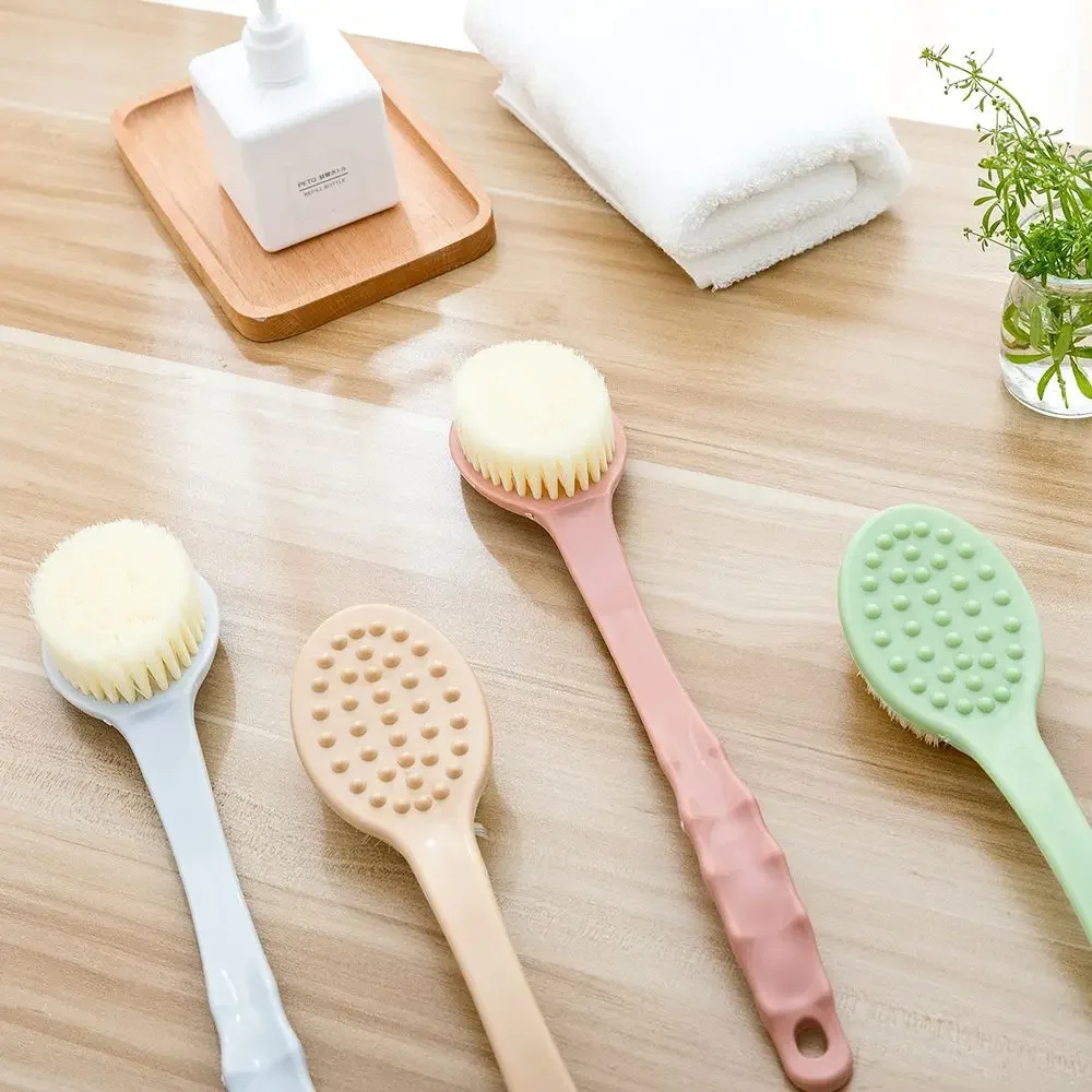 Brosse de bain à Long manche, gommage corporel doux, masseur de peau, douche, brosse de nettoyage du corps, Exfoliation, accessoires de salle de bains, 1 pièce