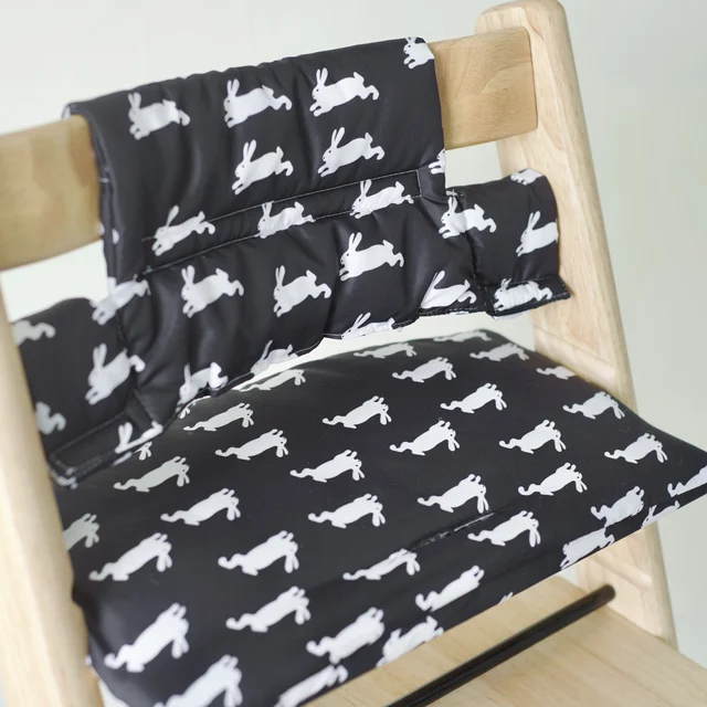 Coussin d'accessoires de chaise de salle à manger pour enfants, coussin de chaise à pieds hauts pour bébé, coussin de tabouret à pieds hauts antidérapant en pur coton pour bébé – Image 5