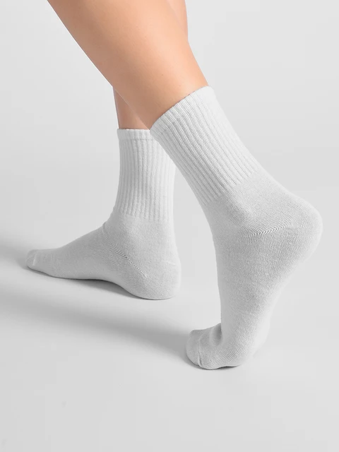 10 Pairs Solid Colour White Socks for Men High Tube Middle Stockings Fashionable and Classical Socks Set – Image 2