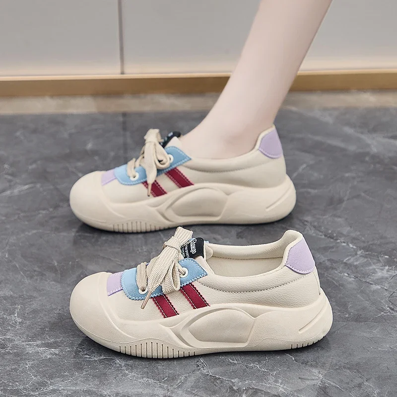 Sapatilhas de plataforma décontracté para mulheres, sapatos esportivos femininos, tênis de corrida, nova moda, outono, 2024