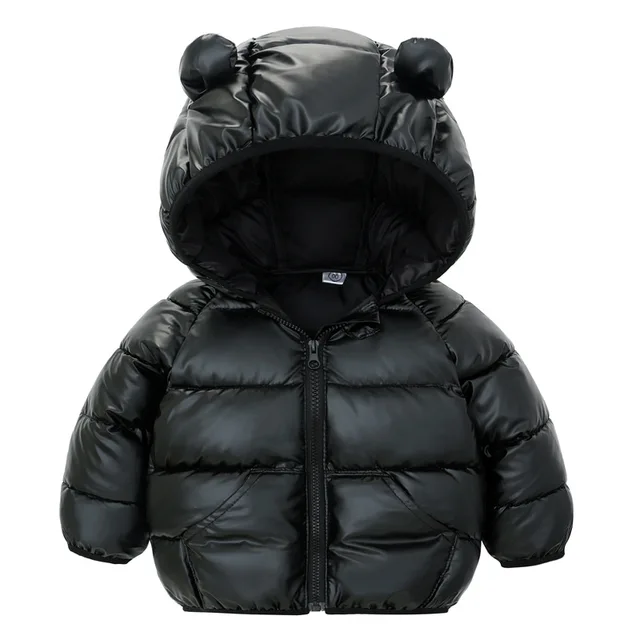 Veste à capuche pour bébés filles et garçons, manteau rembourré coupe-vent avec oreilles mignonnes, vêtements à manches longues pour tout-petits de 2 à 6 ans, automne et hiver – Image 4