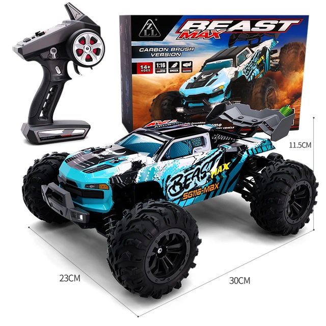 SG116MAX 80 KM/H voiture RC haute vitesse sans brosse 4WD tout-terrain dérive voiture télécommandée 1:16 voitures de course professionnelles SG116PRO 40 KM/H – Image 5