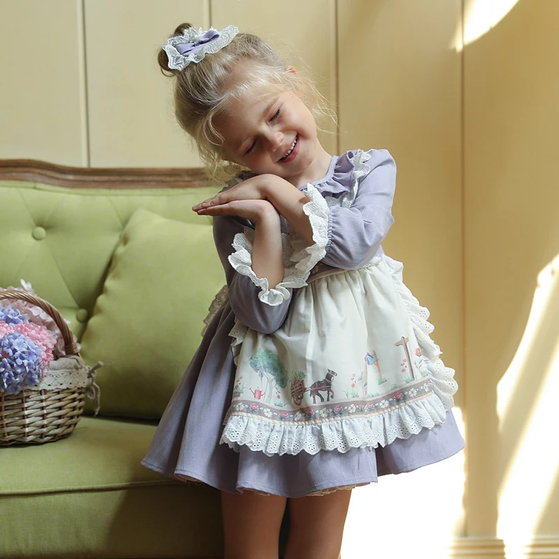 Robe de Princesse Espagnole pour Fille, Tenue de Printemps Trempée, Lolita, Eid