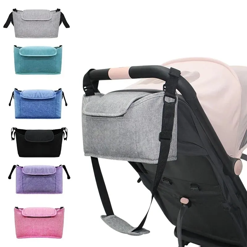 Sac de poussette pour bébé, sac à couches pour maman, grande capacité, organisateur de poussette, porte-gobelet, biberon, accessoires de poussette, sac suspendu