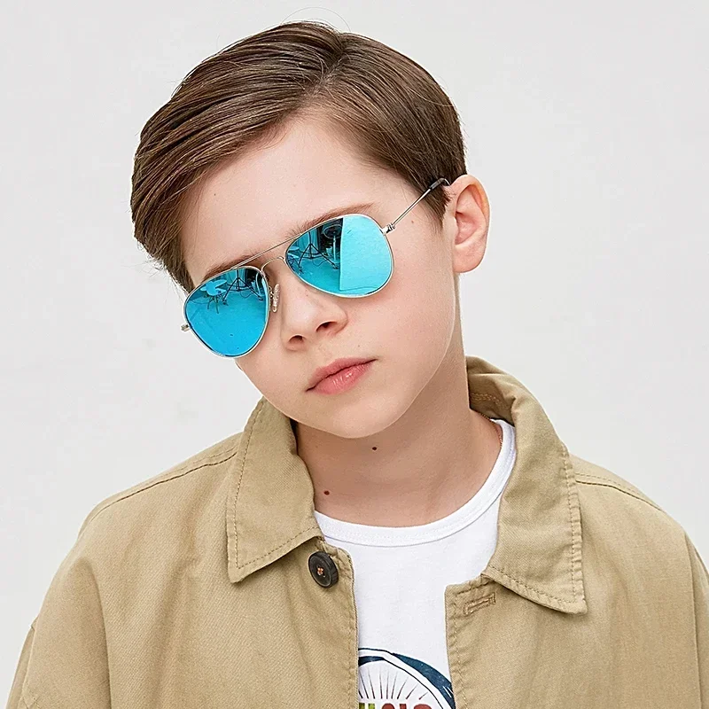 Classique enfants lunettes de soleil polarisées mode enfants pilote lunettes de soleil cadre en métal filles extérieur lunettes lunettes UV400