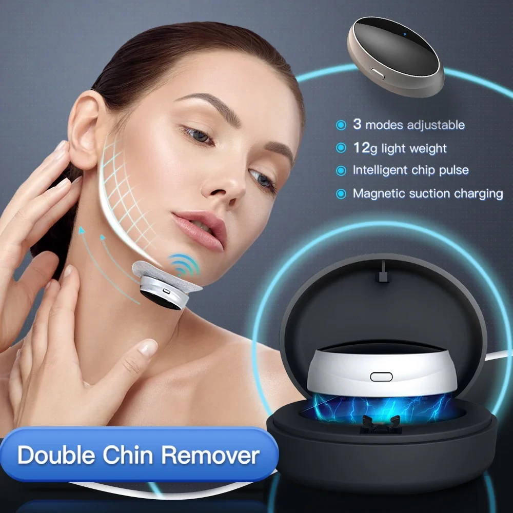Réducteur de menton Double EMS, masseur Facial en V pour le visage, amincissant, dissolvant de Double menton, Machine amincissante à microcourant