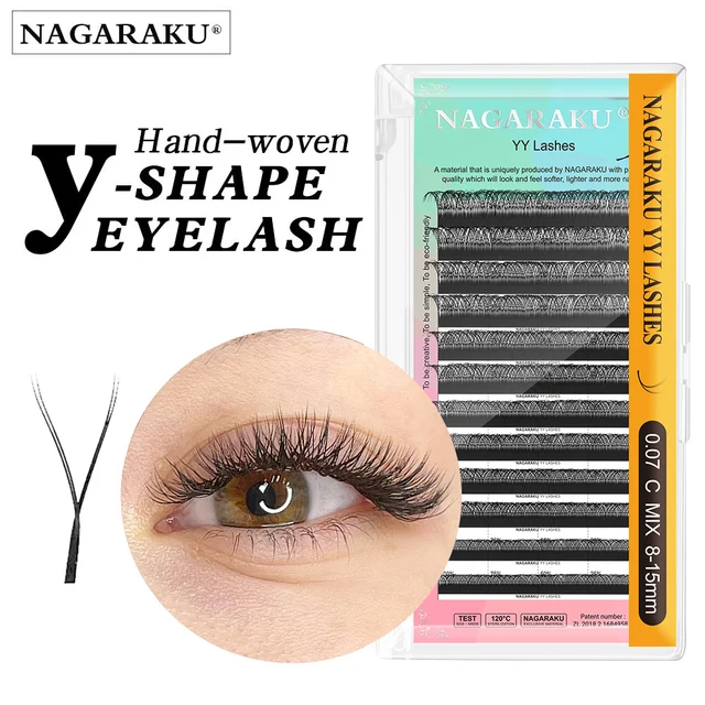 Extension de cils premium tissée à la main en forme NAGARAKU YY