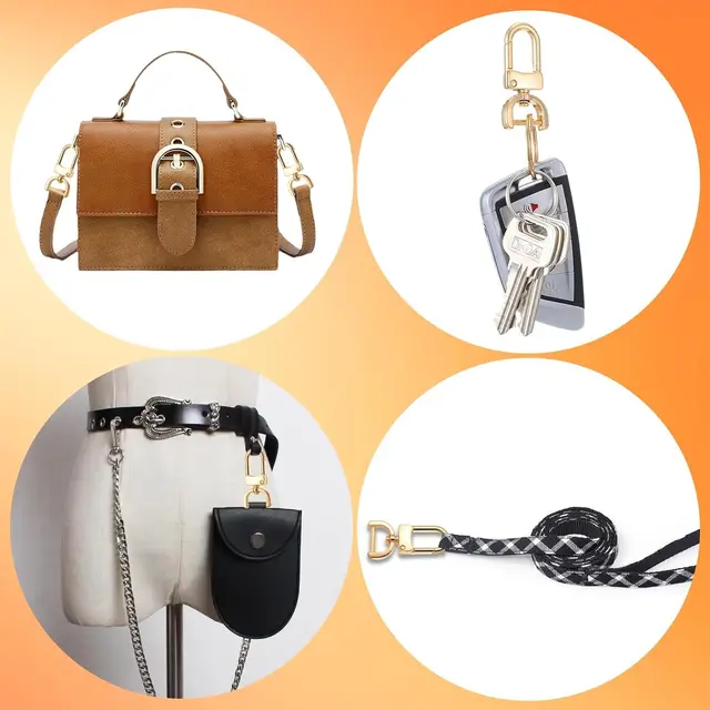 Fermoir à Comcussion à Mousqueton Amovible pour Sac à Main, Matériel de Sangle pour Porte-Clé de Remplacement, 2 Pièces – Image 5