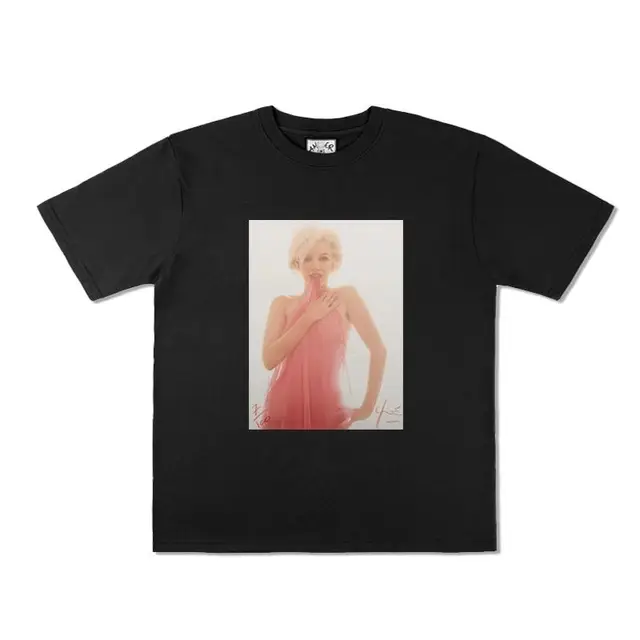 T-shirt à manches courtes pour femmes, tendance européenne et américaine, rétro Marilyn Monroe, grande taille, Sexy Muse, ample, Hip-hop – Image 3