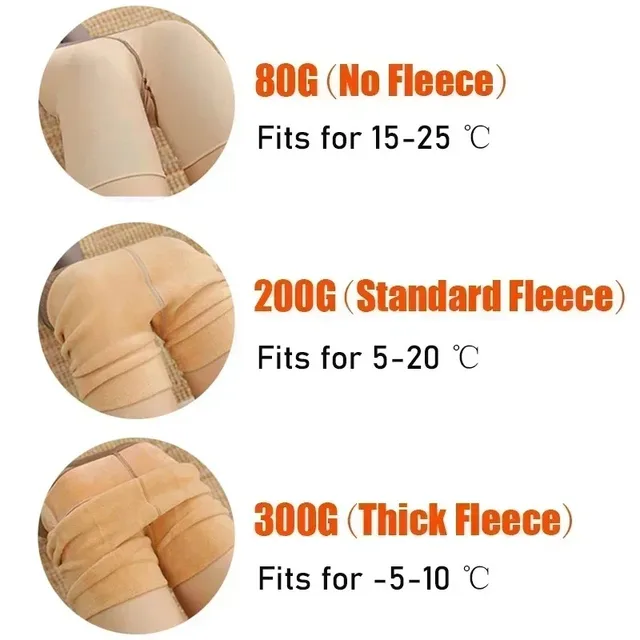 Collants thermiques épais bas femmes chaud hiver Sexy collants translucides Leggings femme taille haute élastique mince collants – Image 5