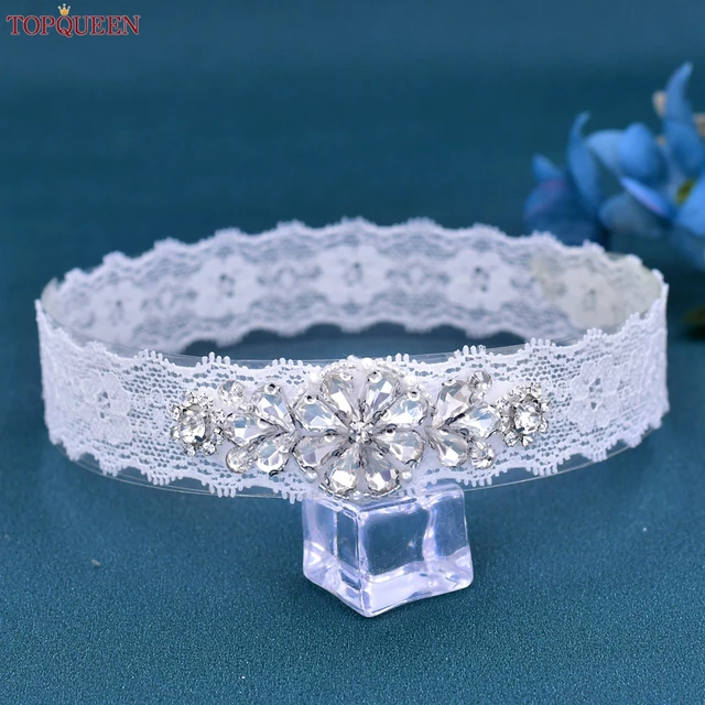 TOPQUEEN mariage mariée porte-jarretelles mariée Sexy liguero podwiazka slubna liga de novia jarretere mariage bijoux pour THS05 ST33 – Image 4