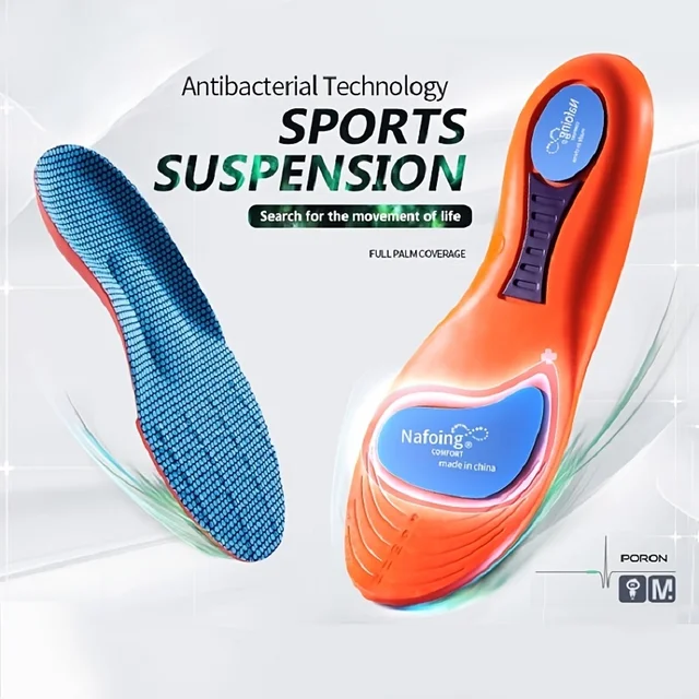 Semelles intérieures dépistolet antes respirantes pour chaussures de sport, technologie de semelle, absorption des chocs, l'offre elles de course, 1 paire, nouveau – Image 2