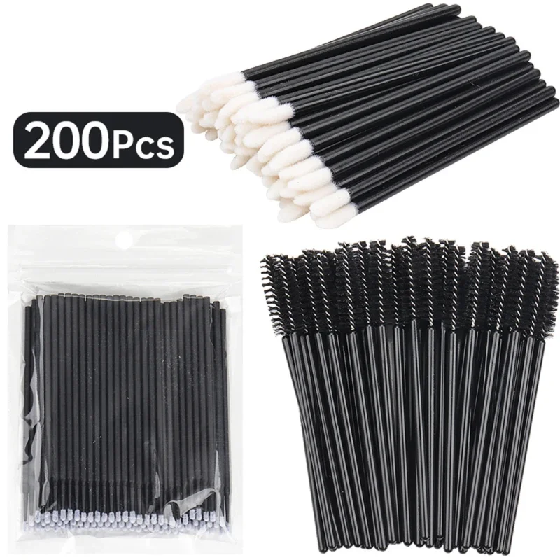Lot de 200 brosses à cils en coton vepline, outil spécial pour le retrait des extensions