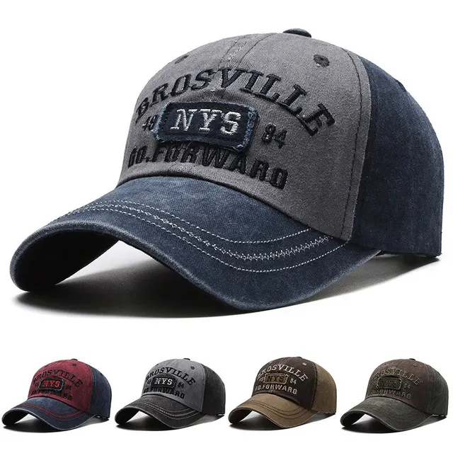 Casquette de baseball brodée décontractée Four Seasons pour hommes, chapeau melon à bord incurvé, chapeau de soleil, site officiel