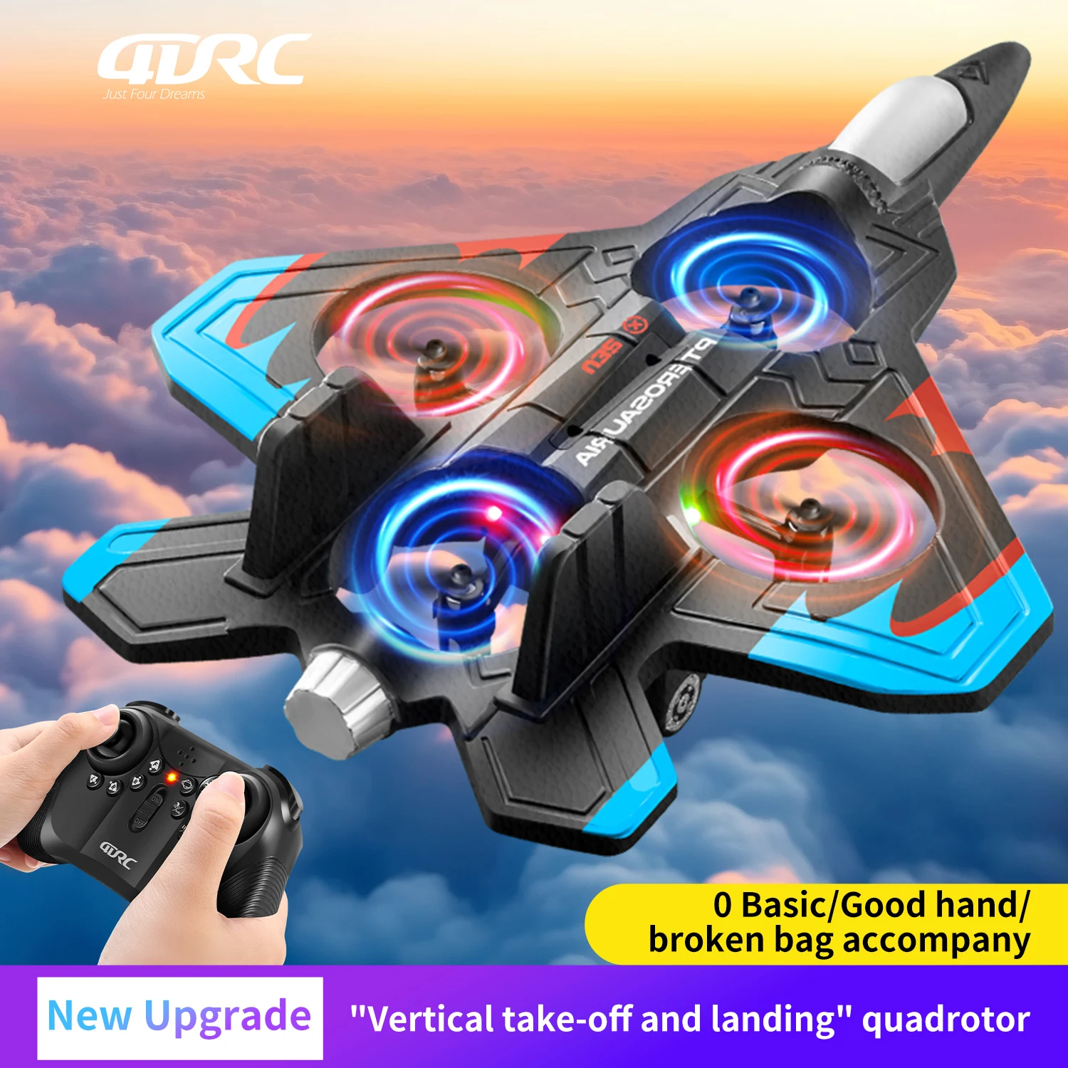Nouveau V32 RC avion 2.4G EPP RC avion télécommande avion planeur avec lumière 360 °   Jouet drone en mousse à rabat pour garçons et enfants
