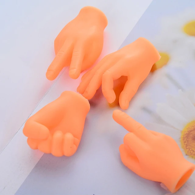 Manchon de doigt de geste pour chat, mini modèle de main, gants en silicone, jouet d'interaction pour animaux de compagnie, outil de massage pour chat, 1 ensemble – Image 5