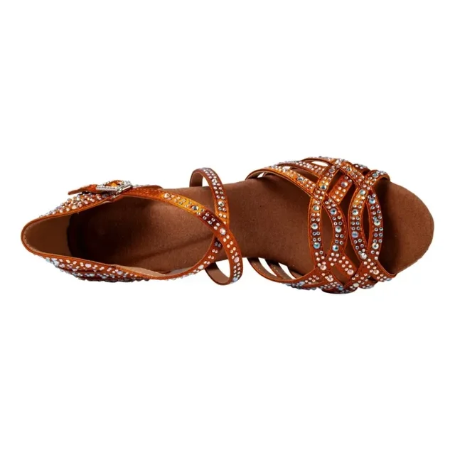 Filles chaussures de danse pour femmes dames salle de bal latine enfants/enfants Tango Salsa chaussures de danse latine chaussures d'entraînement de Salsa à talons hauts – Image 2