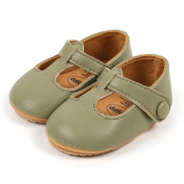 Chaussures de premier marcheur pour bébés filles, chaussures de princesse pour nouveau-né, robe de mariée CPull, chaussures de marche pour tout-petits, semelle souple plate, chaussures décontractées en cuir PU – Image 4