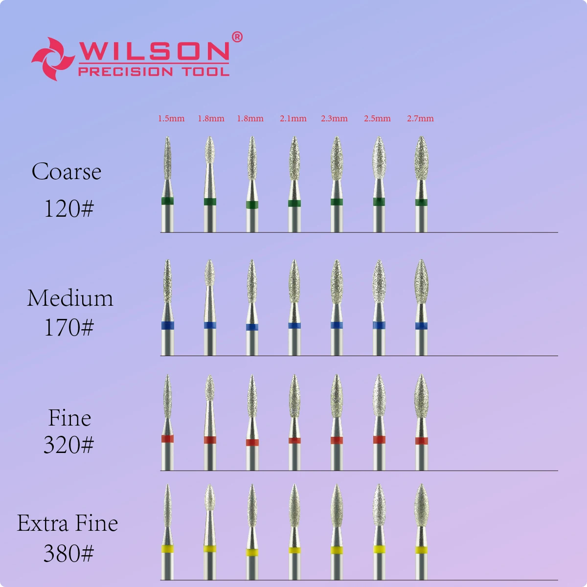 WILSON – embouts diamantés en forme de flamme, outils/ongles/Uñas Accesorios Y Herramientas/accessoires pour ongles