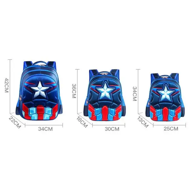 Sac à dos en nylon imperméable pour enfants avec trois compartiments – Idéal pour les étudiants de 3 à 12 ans, Inspiré par étoile à cinq branches – Image 6