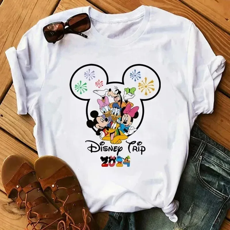Disney-T-shirt en coton familial pour hommes et femmes, vacances, amusant, Michimini, mode, livraison gratuite, 150.2024