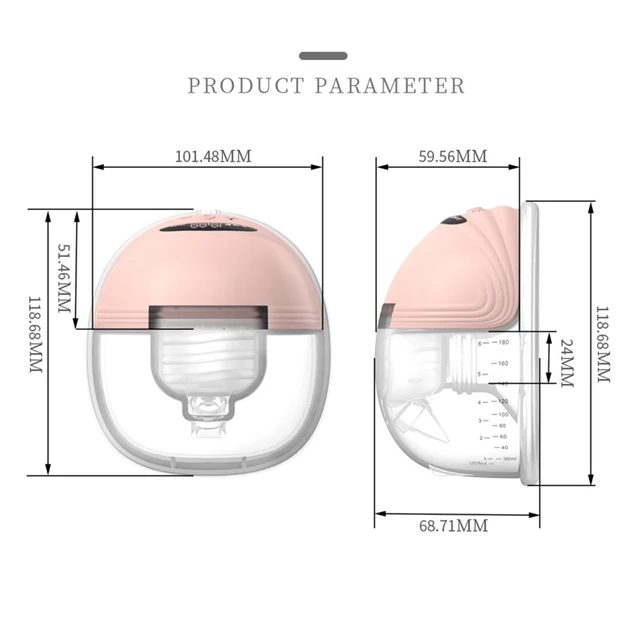 Tire-lait électrique portable Super silencieux, mains libres, collecteur de lait confortable pour l'allaitement, avec bride de 24mm – Image 6