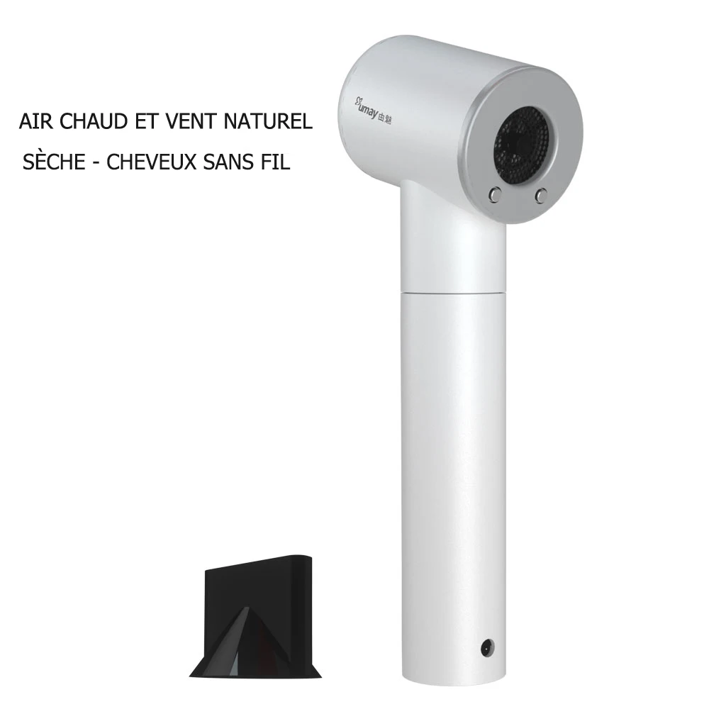 Sèche-cheveux portable sans fil, souffleur d'air chaud et froid, batterie externe pour chargement d'articles numériques, 600W