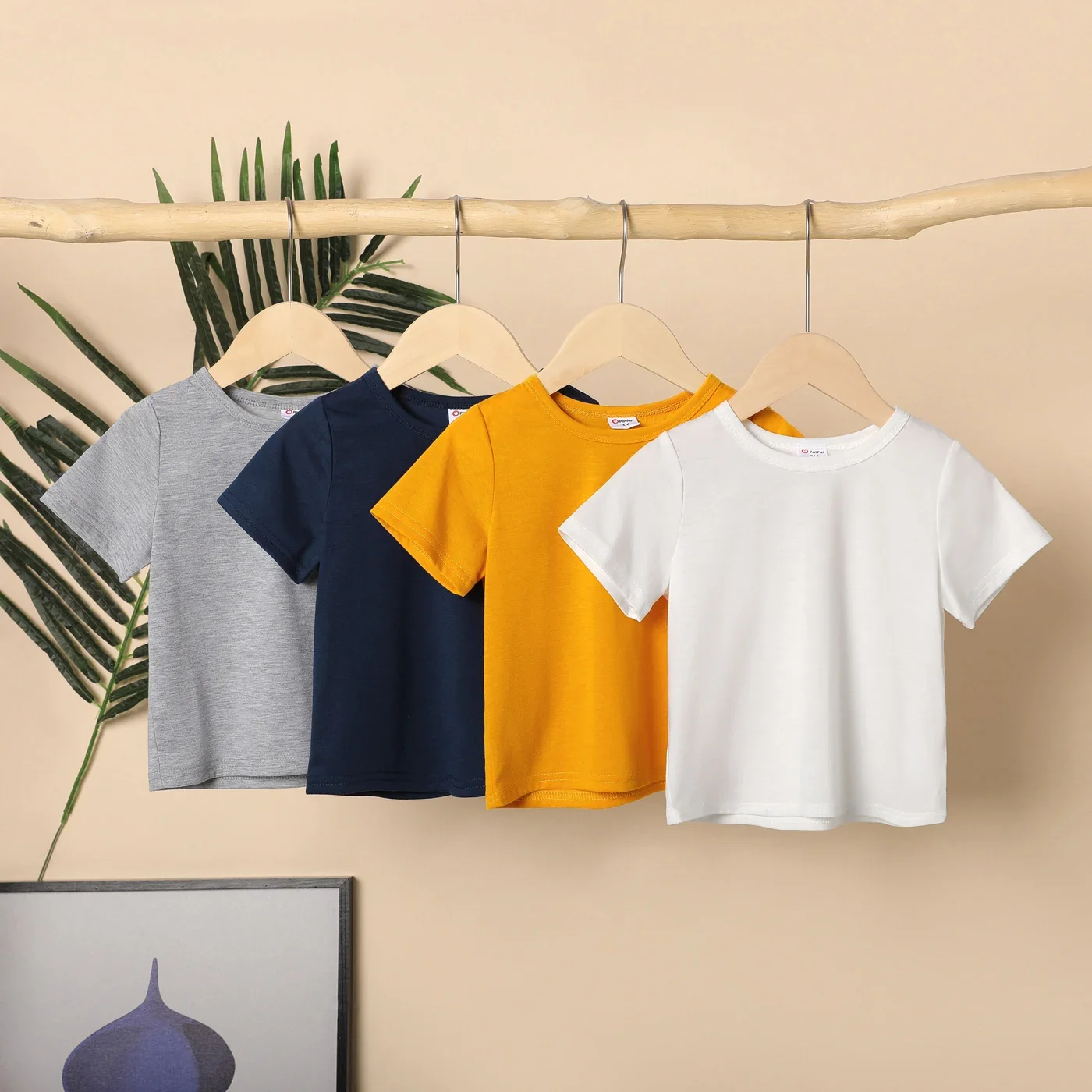 PatPat-T-shirt à Manches Courtes pour Tout-Petit Garçon, Décontracté, Solide, Doux et Confortable, Parfait pour les Sorties et 03/Wear