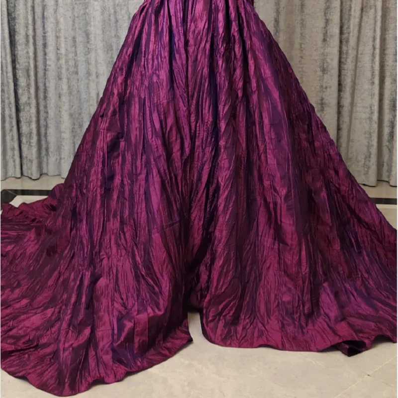 Robe de Soirée Personnalisée pour Femme, Gants Sans Bretelles avec Dentelle et Maille de Laine, Manches sulf, Jupe Bouffante en Plumes, Caméléon
