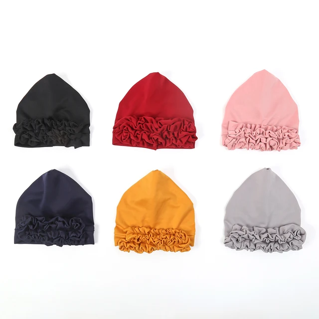 ChimCrinkle-Écharpe de sauna pour femmes musulmanes, chapeau de chimio, casquettes Hijab, soins des cheveux, bonnet turban solide, vêtements de sauna africains, document – Image 4