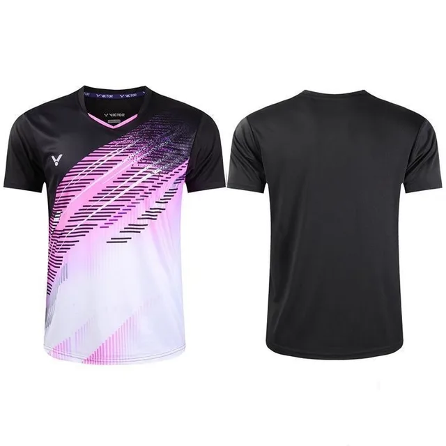 VICTOR T-shirt vêtements de Badminton Tennis de Table et chemise de sport de Tennis costume à séchage rapide pour hommes et femmes uniforme d'équipe – Image 4