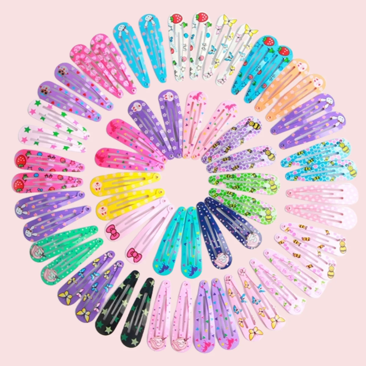 Pinces à cheveux colorées pour bébés filles, 20/30 pièces, jolies épingles à cheveux en forme d'étoile en métal, Barrettes imprimées, accessoires pour cheveux